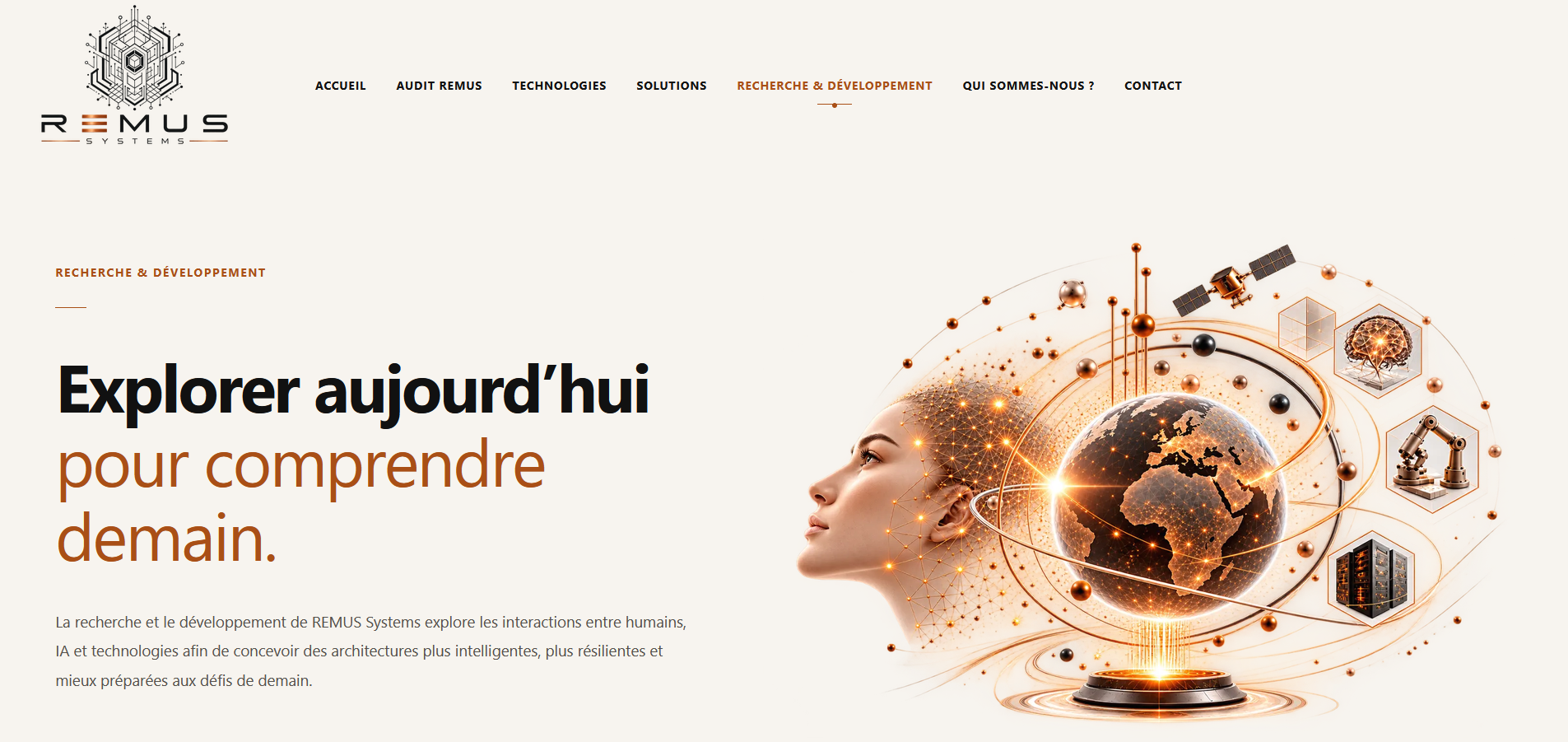 Aperçu du site REMUS SYSTEMS réalisé par SEOKRAFT